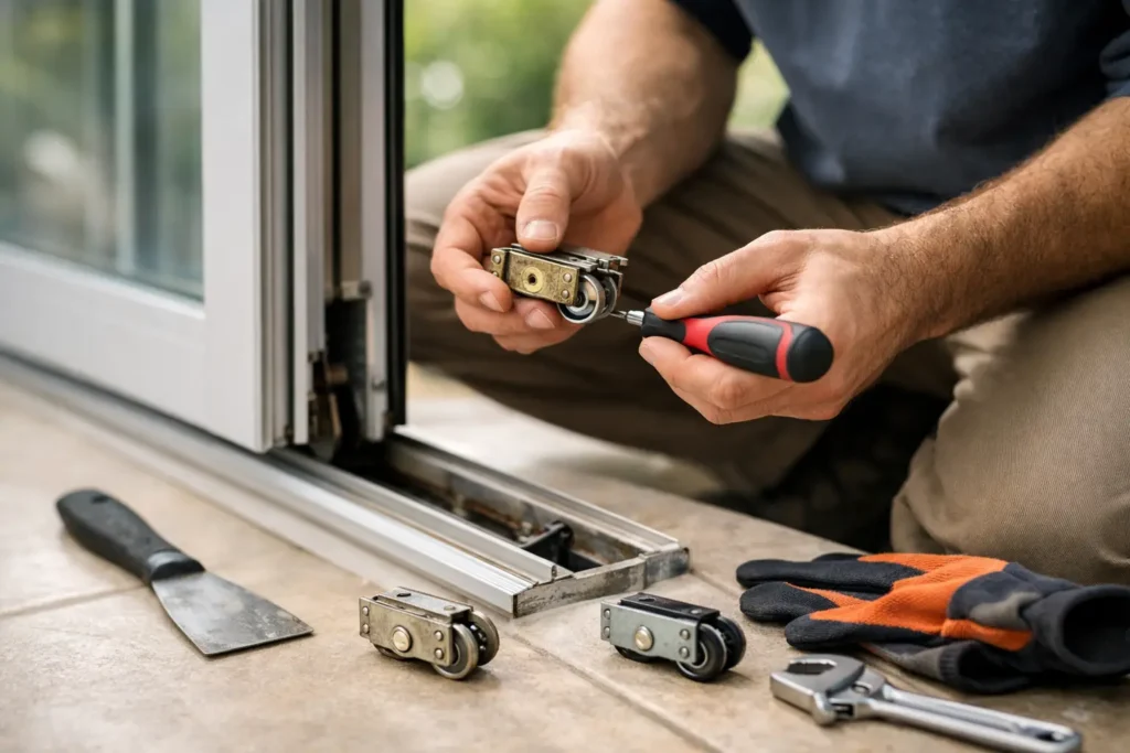 How to Replace Sliding Door Rollers Safely